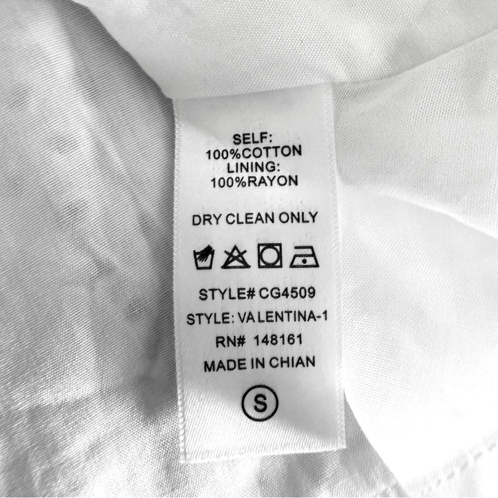 Buddy Love Valentina White Eyelet Puff Sleeve Mini Dress Size Small - Picture 9 of 12